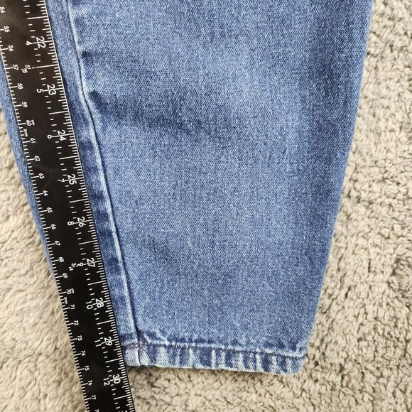 VTG 80s Jordache Women's *Size 2/3 Blue Denim Pleated High Waist Paper Bag Jeans - Picture 6 of 10